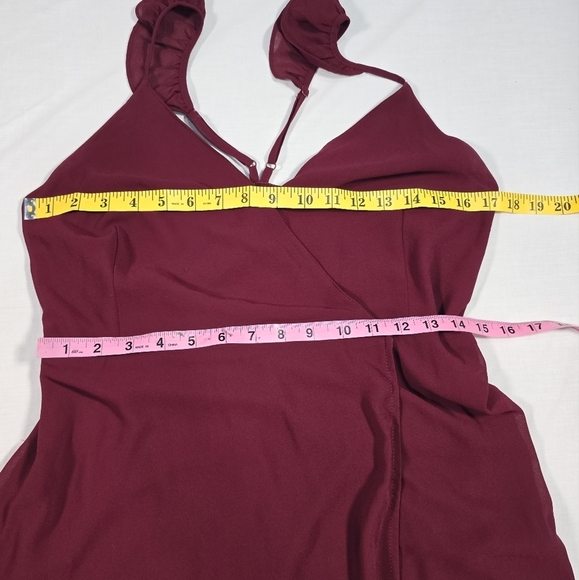 Lulu’s Here’s To Us Maxi Dress medium Wrap Special Ocassion Bridal Party Evening - Picture 12 of 15